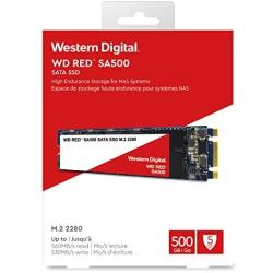 Western Digital 500GB WD Red SA500 NAS 3D NAND Internal SSD - SATA III 6 Gb/s, M.2 2280, Up to 560 MB/s - WDS500G1R0B
