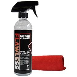Flawless Screen Cleaner Spray with Microfiber Cleaning Cloth for LCD, LED Displays on Computer, TV, iPad, Tablet, Phone, and More (Single)
