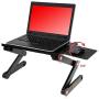 Desk York Laptop Holder for Bed/Recliner/Sofa- Birthday Gifts for Women, Man, Mom, Dad, Student, Friend- Couch Lap Top Desk- Facetime & Zoom Computer Table, 2 Built-in Fans/Mousepad&USB-Aluminum-Black