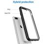 JETech Case for iPhone 8 Plus and iPhone 7 Plus 5.5-Inch, Shock-Absorption Bumper Cover, Anti-Scratch Clear Back (Black)
