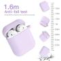CTYBB for Airpod Case,Silicone Airpods Case Cover with Fur Ball Keychain Compatible with Apple Airpods 2/1 (Front LED Visible)