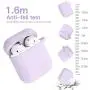 CTYBB for Airpod Case,Silicone Airpods Case Cover with Fur Ball Keychain Compatible with Apple Airpods 2/1 (Front LED Visible)