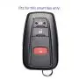 Lcyam Black Blue Soft Material Silicone Key Fob Cover Case 3 Button Fits for Toyota Prius Avalon Corolla Camry RAV4 Smart Keyless Remote