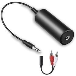 Golvery Ground Loop Noise Isolator, Auido Humming Hissing Buzzing Noise Filter Eliminator for Bluetooth Car Audio, Home, PC Stereo System with 3.5mm or RCA Aux Jack