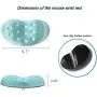 BRILA Ergonomic Memory Foam Mouse Wrist Rest Support Pad Cushion for Computer, Laptop, Office Work, PC Gaming - Massage Holes Design - Wrist Pain Relief (Aquamarine Mouse Wrist Rest)