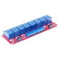 KNACRO 8-Channel 10A Relay Module DC 24V with Optocoupler Isolation High Low Level Triger for Arduino(DC 24V 10A, 8-Channel)