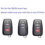 Lcyam Key Fob Cover Tpu Glossy Shiny Remote Protection Case Key Holder Fits for 2020 Toyota Highlander Corolla Camry RAV4 Prius C-HR 2019 2020 2021 Keyless Car Key 3/4 Button (Blue)