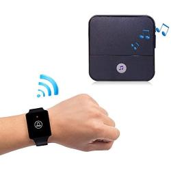 Wireless Caregiver Pager Watch Call Button in Home Nurse Alert Pager Personal Help Alert for Caregivers Patients Elderly 1 Watch Call Button 2 plugin Receivers
