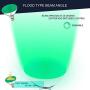 Dysmio Lighting 100 Watt BR38 Incandescent Flood Light Bulb Green Light, 4 Pack