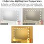 AMST Vanity Mirror with lights, Hollywood LED Makeup Mirror with Touch Screen Switch, 3 Color Changing Light & USB Port, Large Cosmetic Mirror, 18 Dimmable Bulbs, L31.5 X H23.62 Inch
