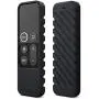 elago R3 Protective Case Compatible with Apple TV Siri Remote 4K (5th) / 4th Generation (Black) - Extra Protection, Durable Silicone, Lanyard Included, Full Access