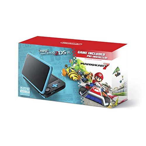 New Nintendo 2DS XL - Black + Turquoise With Mario Kart 7 Pre-installed - Nintendo 2DS
