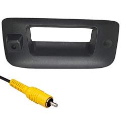Master Tailgaters Replacement for Chevrolet Silverado/GMC Sierra 2007-2013 Black Tailgate Backup Reverse Handle with Camera with Key Hole Plug