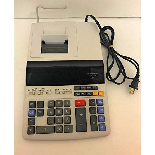Sharp EL-1197PIII Calculator, 12-Digit Fluorescent, 2-Color Printing, Black/Red