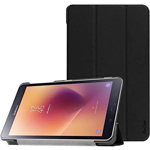 ProCase Galaxy Tab A 8.0 2017 T380 T385 Case (Old Model), Slim Light Smart Cover Stand Hard Shell Case for 8.0 inch Galaxy Tab A Tablet 2017 T380 T385 -Black