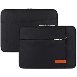 Lacdo 11 Inch Chromebook Case Laptop Sleeve for MacBook Air 11.6-inch, Surface Pro X 7 6 5, 11.6'' Samsung HP Acer Chromebook R11 Asus C202 C330 Protective Notebook Tablet Bag, Water Resistant, Black