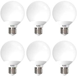 Sunco Lighting 6 Pack G25 LED Globe, 6W=40W, Dimmable, 450 LM, 3000K Warm White, E26 Base, Ideal for Bathroom Vanity or Mirror - UL & Energy Star