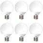 Sunco Lighting 6 Pack G25 LED Globe, 6W=40W, Dimmable, 450 LM, 3000K Warm White, E26 Base, Ideal for Bathroom Vanity or Mirror - UL & Energy Star