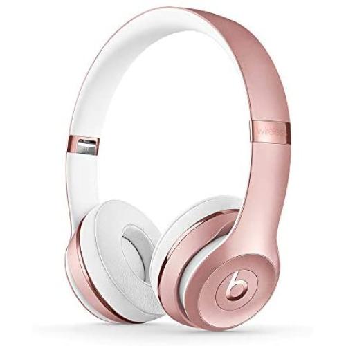 Beats Solo3 Wireless On-Ear Headphones - Apple W1 Headphone Chip, Class 1 Bluetooth, 40 Hours of Listening Time, Built-in Microphone - Rose Gold (Latest Model)