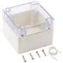 Zulkit Junction Box ABS Plastic Dustproof Waterproof IP65 Universal Electrical Boxes Project Enclosure Grey with Clear Cover 4.7 x 4.7 x 3.5 inch (120 x 120 x 90mm)