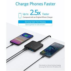 USB C Fast Charger, Anker 63W 4 Port PIQ 3.0 & GaN Fast Charger Adapter, PowerPort Atom III Slim Wall Charger with Dual USB C Ports (45W Max), for MacBook, USB C Laptops, iPad Pro, iPhone, and More