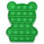 Push Pop Bubble Sensory Toy - Autism Special Needs Stress Reliever Silicone Stress Reliever Toy，Squeeze Sensory Toy for Kids (Green, Bear)