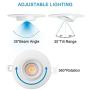 4 Pack 4 Inch LED Recessed Downlight with Junction Box 12W (100W Equivalent) Dimmable Eyeball Trim, IC-Rated & Air Tight Damp Location 2700K Soft White ETL-Listed 5 Years Warranty