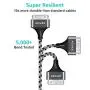 AGVEE Unbreakable Nylon Braided [3 Pack 3ft 6ft 10ft] 30 Pin Heavy Duty Fast Charger Cable, Slim Metal Shell End Case Friendly Charging Data Sync Cord for Phone 4/4S, Pad 1/2/3, Gray