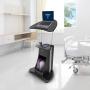 Techni Mobili Sit-to-Stand Mobile Medical Laptop Computer Cart, Black