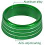 Challenger/Charger Control Knob Covers，Custom Fit Volume AC Radio Switch Button Decal Trim Rings Set of 3 - Compatible with Dodge Challenger/Charger (2015-UP) - Green