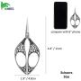 BIHRTC Small Embroidery Scissors Cute Scissors 4.4 Inch Sharp Stainless Steel Sewing Scissors Sheer for Cross Stitch Thread Needlepoint Household Craft Ofiice Black Scissors
