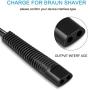 12V Shaver Charger Shaver Power Adapter Shaver Charging Cord with Cleaning Brush Compatible with Braun Series 7 9 3 5 1 Model 720 760cc 790cc 720s-4 7865cc 9090cc 9093 9095cc