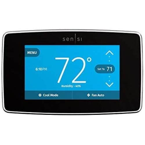 Emerson Sensi Touch Wi-Fi Smart Thermostat with Touchscreen Color Display, Works with Alexa, Energy Star Certified, C-wire Required, ST75