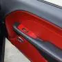 Window Lift Switch Button Panel Cover Trim Interior Accessories for Dodge Challenger 2015-2020 (Red)