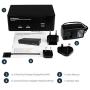 StarTech.com Dual Monitor DisplayPort KVM Switch - 2 Port - USB 2.0 Hub - Audio and Microphone - DP KVM Switch (SV231DPDDUA) Black