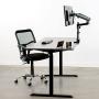 VIVO Premium Aluminum Full Motion Dual Monitor Desk Mount Stand with Lift Engine Arm, Pole Extension, and USB Ports, Fits Screens up to 32 inches, STAND-V102BDU