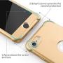 ORETECH Designed for iPhone SE 2020 Case with[2 x Tempered Glass Screen Protector] 360° Full Body Protection Cover Hard PC Soft Rubber Silicone for iPhone SE 2nd Generation (2020)-4.7- Gold