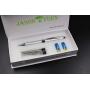 2 in 1 Vibration & massage ballpoint pen - mini Massage Tip Pen with Gift Box - Multifunction Electronic Pen (Silver)