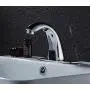 HHOOMMEE Electronic Automatic Sensor Touchless Bathroom Sink Faucet, Motion Activated Hands-Free Vessel Sink Tap, Easy Installation, Lead Free Certified, Chrome Finished, Model AT0101X