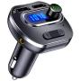 VicTsing Bluetooth FM Transmitter for Car, Wireless In-Car Bluetooth Adapter/w USB Port, Support Aux Input Output, TF Card and U-Disk, Hands-Free calls