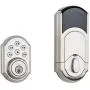 Kwikset 99100-078 SmartCode 910 Traditional Smart Keypad Electronic Deadbolt Door Lock with SmartKey Security and Z-Wave Plus, Satin Nickel
