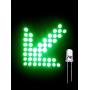 Waycreat 100PCS 5mm Green LED Diodes Lights, Clear