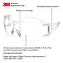 3M Safety Glasses, SecureFit, 1 Pair, ANSI Z87, Anti-Scratch, Clear Lens, Clear Frame, Secure Comfortable Fit