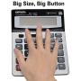 XINPENGFA Office Calculator,12-Digit Battery Dual Powered Handheld Electronic Business Mini Solar Basic Calculator, Desk Calculators with Large LCD Display（Pack of 2）