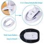 TMANGO 5X 10x Desktop Magnifier with LED Light, Bendable Gooseneck with Stand & Clamp, Rechargeable Magnifying Glass and Brightness Adjustable for Hobby, Craft, Reading, Model Building, Soldering