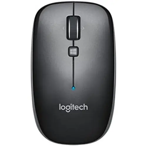 Logitech M557 Bluetooth Mouse – Wireless Mouse with 1 Year Battery Life, Side-to-Side Scrolling, and Right or Left Hand Use with Apple Mac or Microsoft Windows Computers and Laptops, Gray