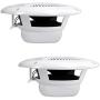 6.5 Inch Dual Marine Speakers - 2 Way Waterproof and Weather Resistant Outdoor Audio Stereo Sound System with 150 Watt Power, Polypropylene Cone and Cloth Surround - 1 Pair - PLMR60W (White)
