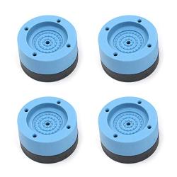 Antrader Universal Anti-Vibration Pads, 4 Pack Rubber Anti-Walk Washer and Dryer Pads, Adjustable Height Washing Machine Cushioned Base, Blue