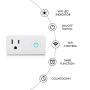 BN-LINK WiFi Heavy Duty Smart Plug Outlet, No Hub Required with Energy Monitoring and Timer Function, White, Compatible with Alexa and Google Assistant, 2.4 Ghz Network Only (4 Pack)