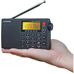 C Crane CC Skywave AM, FM, Shortwave, Weather and Airband Portable Travel Radio with Clock and Alarm